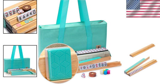 All-in-One American Mahjong Set with Nylon Carry Case, Tiles, & Pushers Included