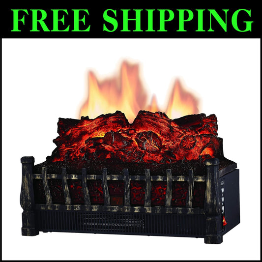 Versatile Electric Log Heater with Overheat Protection - Ideal for Living Rooms
