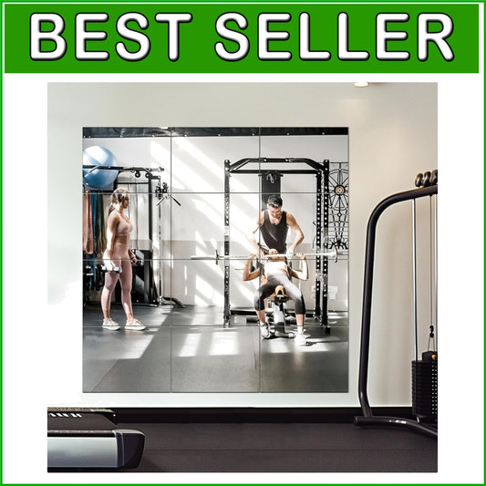 Durable Polished Rectangular Gym Mirrors - 16x12'' - Pack of 12 for Home Use