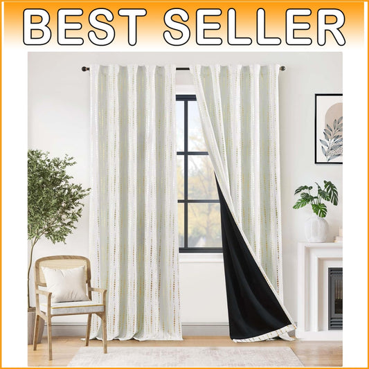 Decorative Thermal Blackout Curtains - 108 Inch Moon Phases for Modern Homes