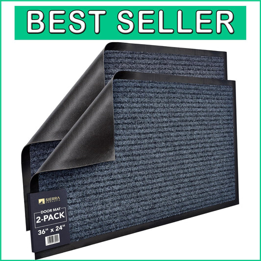 Durable Non-Slip Welcome Mats - Low Profile 36x24 Inches for Indoors & Outdoors