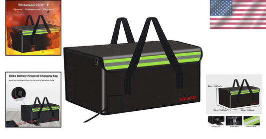 Fireproof Lipo Battery Storage Bag 19.7"x13.8"x11.8" - Safe Charging Pouch
