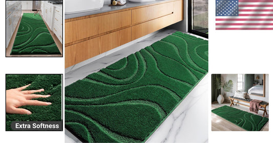 Extra Long Non-Slip Bathroom Runner Rug - 24 x 72 Inches, Machine Washable