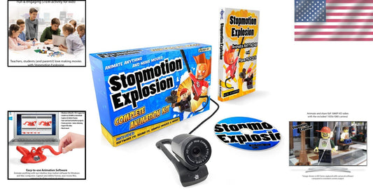 All-in-One Stop Motion Animation Kit - 1080P Camera, Software & Instructions