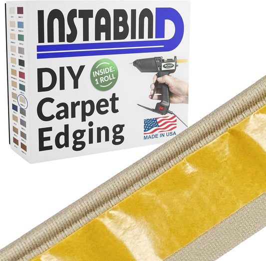Modern Polyester Rug Binding - 54 ft Roll for Stylish DIY Edging Solutions