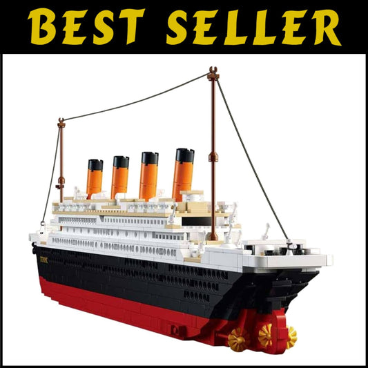 1021-Piece Titanic Block Model Kit with Detailed Instructions - Gift-Ready!