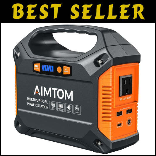 155Wh Portable Power Station - Lightweight Lithium Battery with Solar Charging