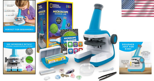 Fun & Educational Kids Microscope with Lab Guide - National Geographic STEM Toy