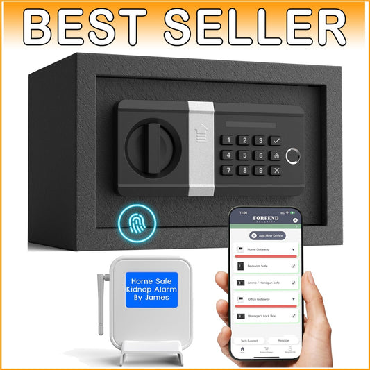 Alloy Steel Digital Safe with Voice Command & Emergency Charger - 0.5 Cubic Feet