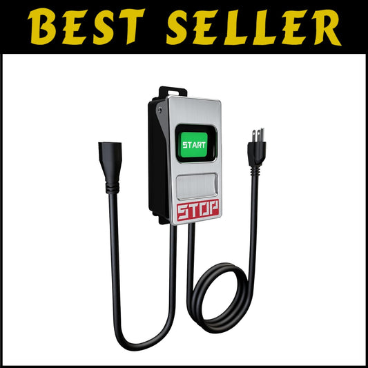 Emergency Shutoff Router Table Switch - 15A Heavy-Duty with Long Cords & Paddle