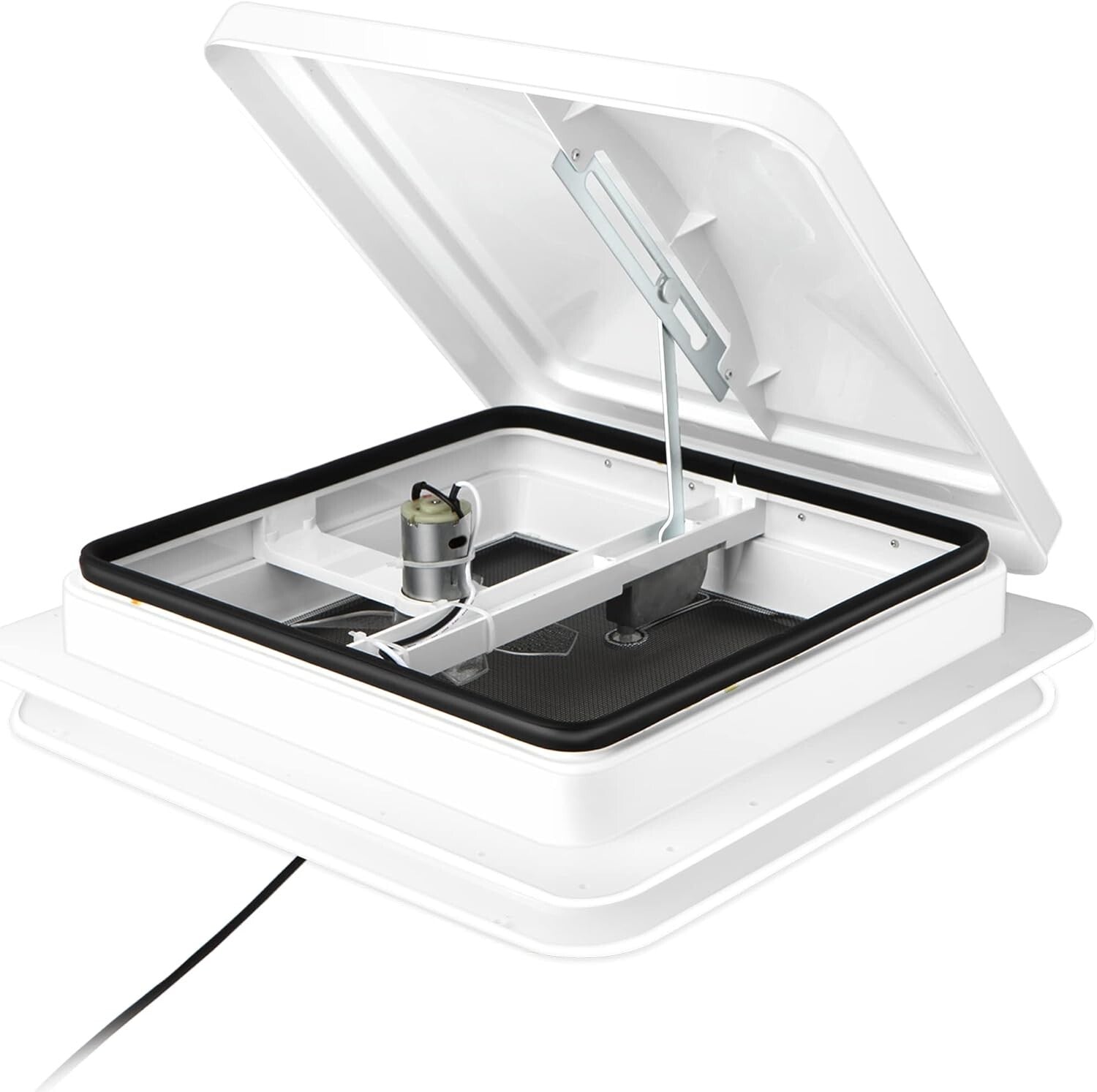 Efficient 12V Fan Roof Vent for RVs and Campers - 14" x 14" Easy Install