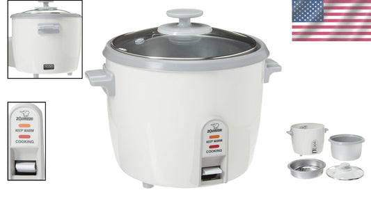 Effortless 6-Cup Rice Cooker with Durable Stay-Cool Handles & Measuring Tools