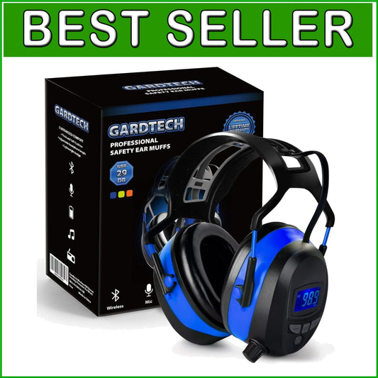Advanced Bluetooth Earmuffs with FM Radio & Long-lasting Rechargeable Battery