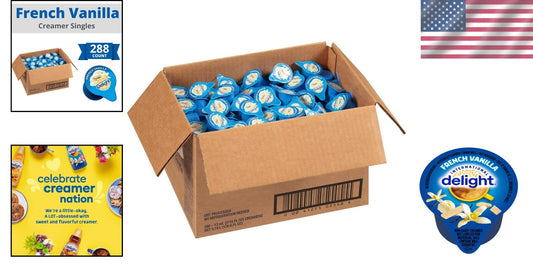 288 Count French Vanilla Single-Serve Coffee Creamers - Non-Dairy & Shelf Stable