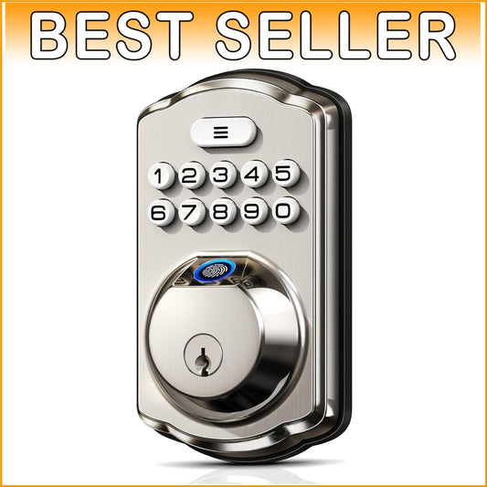 Biometric Electronic Keypad Deadbolt - 4-in-1 Fingerprint and Passcode Access