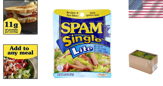 24-Pack Lite Canned Pork Pouches - 2.5 Ounce Single Serve Convenience