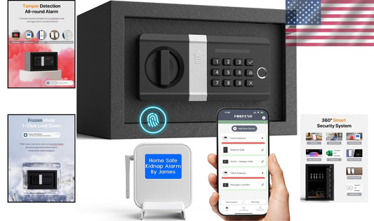 Alloy Steel Digital Safe with Voice Command & Emergency Charger - 0.5 Cubic Feet