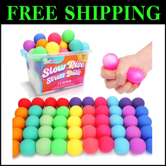 Durable 50 Pack Stretchy Stress Balls - Ideal for Anxiety Relief & Group Gifting