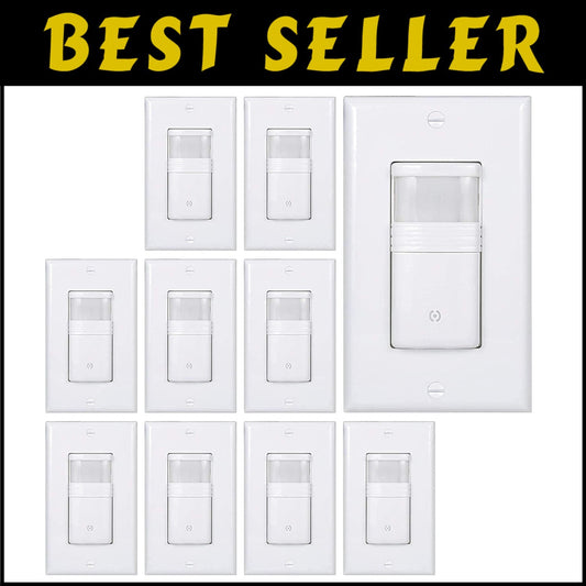 Indoor Motion Sensor Light Switch - 10 Pack, Touch Control, Title 24 Compliant