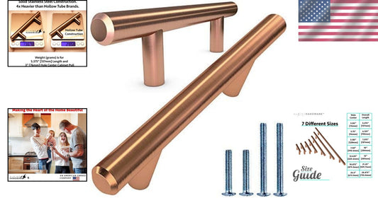 Durable 25-Pack Copper Bronze Pull Handles - 5 In Hole Center Mounting