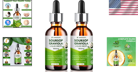 Premium Graviola Soursop Oil: Superior Absorption Wellness Drops - 120ml Total