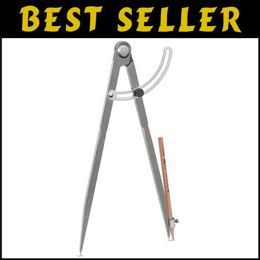 Precision 24-Inch Compass with Wing Divider - Ideal for Woodworking & Geometry