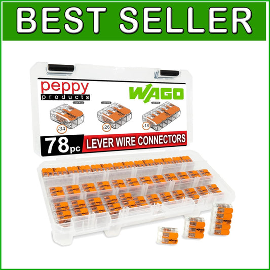 Effortless 78pc WAGO Lever Nuts Wire Connector Kit - Versatile Wire Splicing
