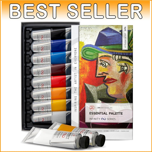Artistic Excellence - Non-Toxic Oil Paint Set with 8 Rich Colors, 50ml Each