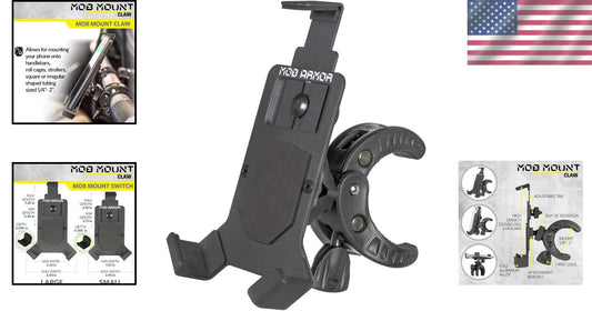 Durable & Lightweight Mob Mount Claw - Secure Smartphone Holder for All Vehicles