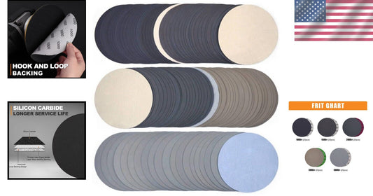 Efficient 100 Pack of 6" Assorted Sanding Discs for Ultimate Surface Finishing