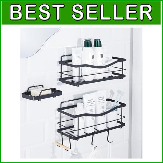 Minimalist Shower Caddy & Soap Holder - Scratch-Resistant Stainless Steel 15 lbs
