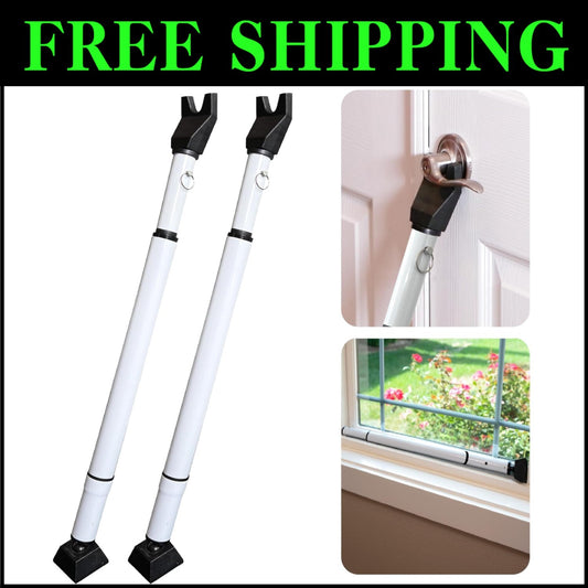 Portable Adjustable Door Bar - Ultimate 40-Gauge Security for Home & Travel