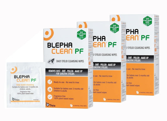 60 Sterile Fragrance-Free Eyelid Wipes for Daily Hygiene & Blepharitis Care