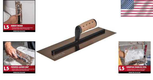 Durable 16" Flat Trowel with Impact-Resistant Handle for Perfect Wall Finishes