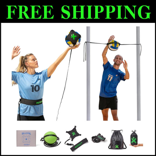 Durable Volleyball Training Equipment with Adjustable Belt & Long Elastic Cord