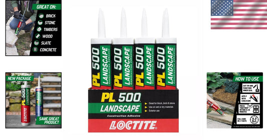 Versatile PL500 Landscape Block Adhesive for Cold Weather Applications, 10 fl oz