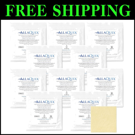 Fast-Acting X-Large Stop Bleeding Gauze - 10-Pack for All Ages & Skill Levels