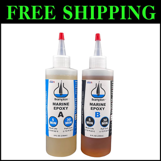 Brampton Marine Epoxy - Quick Setting Strong Adhesive for Boats & DIY Projects