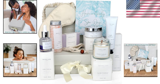 Lavender & Frankincense Luxury Bath Gift Set - Elegant Self-Care Kit for Women