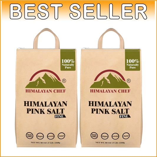 Fine Grain Pink Himalayan Salt 10 lbs - 100% Pure, Natural, and Ethically Sou...