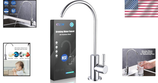 Stainless Steel Kitchen Water Filter Faucet with Swivel Spout - Easy Install