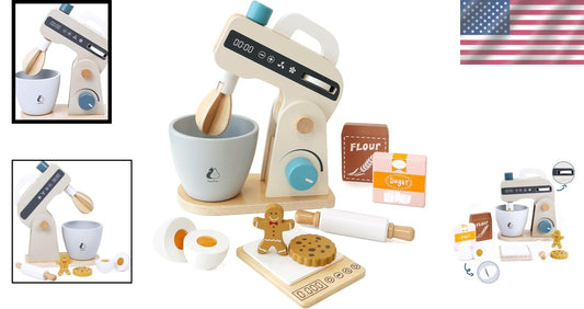 Realistic Rotary Mixer and Baking Accessories Set for Creative Kids