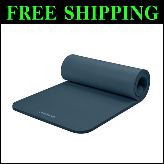 Solana 1" Thick Yoga Mat - Durable, Non-Slip with Nylon Strap for All Workouts