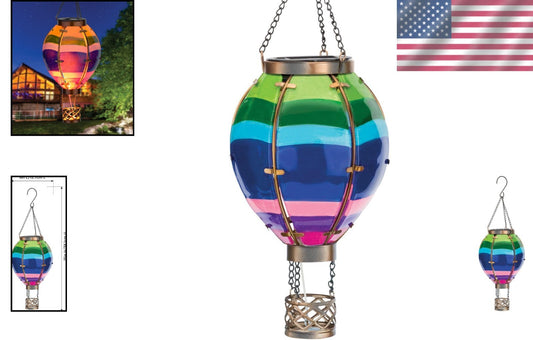Decorative Solar-Powered Hot Air Balloon Lantern – Unique Gift for Garden Lovers