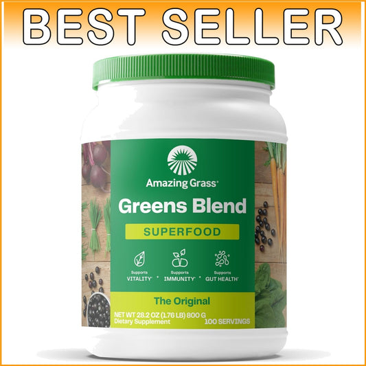 Delicious Organic Super Greens Powder for Daily Health & Wellness - 1.76 lbs