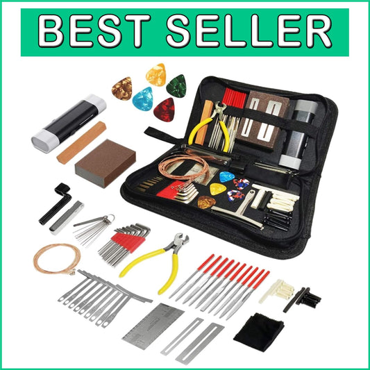 72-Piece Professional Guitar Tool Kit with Accessories - Perfect for Musicians