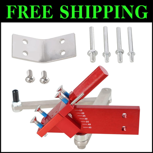 Professional Lawn Mower Blade Sharpener with Adjustable Angle & Ergonomic Design