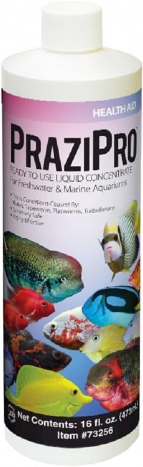 Prazipro 16oz - Safe Aquarium Parasite Treatment for Fresh & Marine Water