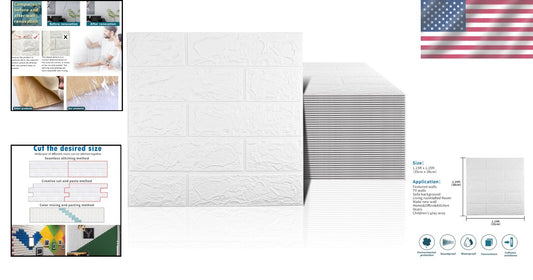 40 PCS Self-Adhesive 3D Brick Wall Panels - 58 Sq Feet of Modern Elegance