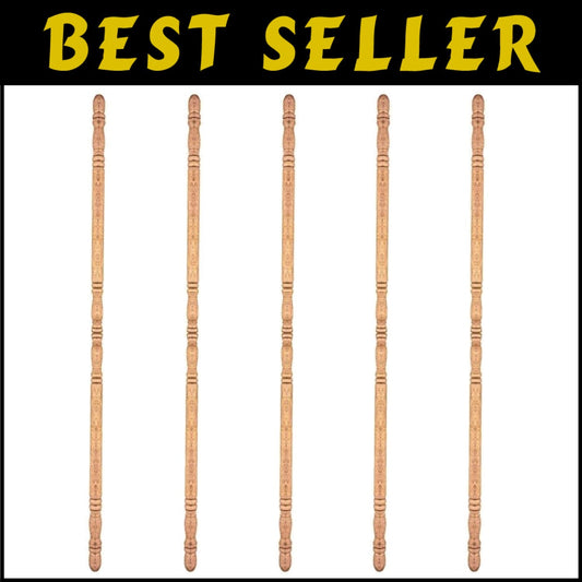 Round Sanded Corner Wall Protectors - 5-Piece Beechwood Set for Easy Install